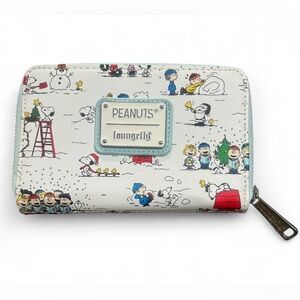 Loungefly Wallet Peanuts All Over Print Zip Around Snoopy Charlie Brown Holiday